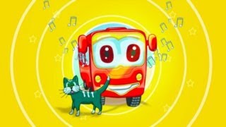 Детские клипы онлайн "Веселый красный автобус"  детские песенки развивалки (мультик песенка)