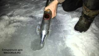 Эксклюзив. Работа торпеды. Практика на льду. (Практическое видео с торпедой на льду)