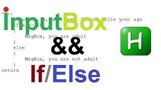 Autohotkey InputBox & autohotkey if else statement example