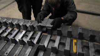 Сборка гусениц для Вездехода ТСН 74. Соединяем замком.
