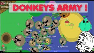 Mope.io // LEGENDARY DONKEYS ARMY //EPIC PUFFERFISH ARMY //