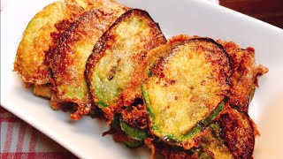 มะเขือยาวชุบไข่ทอด ( Thai style eggplant omelet )