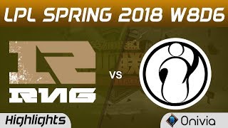 RNG vs IG Highlights Game 1 LPL Spring 2018 W8D6 Royal Never Give Up vs Invictus Gaming by Onivia