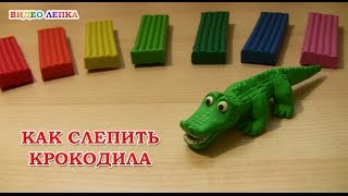 Лепим крокодила из пластилина | Видео Лепка