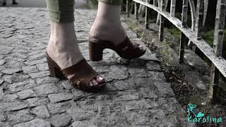 Bare feet and high heels
