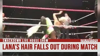 Lana's Hair Falls Out During A Live Event Match (VIDEO)