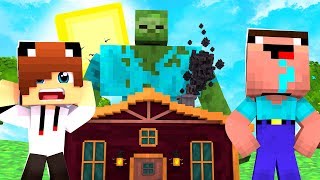 НУБ и ПРО ЗАЩИЩАЮТ СВОЙ ДОМ ОТ ГИГАНТСКОГО ЗОМБИ МУТАНТА В МАЙНКРАФТ ! НУБ ПРОТИВ МУТАНТ Minecraft