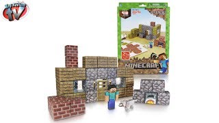 Minecraft: Overworld Shelter Pack Papercraft Toy Review, Jazwares