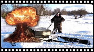 Краш-тест мотобуксировщика Бурлак Экспедитор.