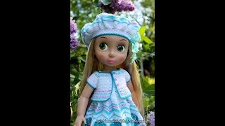 Платье для Куклы Крючком - видео 2019 / Dress for Dolls Crochet video / Kleid für Puppen Haken