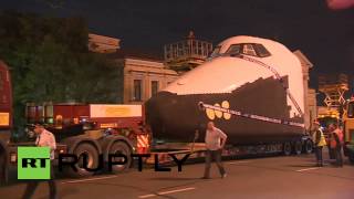 Russia: Watch the iconic Buran space shuttle cruise through Moscow streets