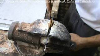 Сборка ручки финки Сапёр. Компания "Русский булат". Боевой нож