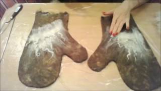 Валяные варежки "Зимняя пряность"