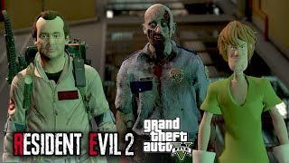 Resident Evil 2 Remake - Shaggy and Venkman vs. Mr X (GTA 5 MODS)