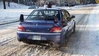 Mitsubishi Lancer EVO IX Stance x SNOW