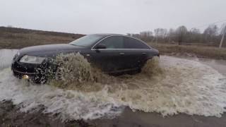 AUDI A6 QUATTRO весенняя грязь и коварные лужи