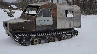 Самодельный гусеничный вездеход Tirex  Первый выезд