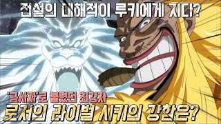 원피스 로저의 라이벌 금사자 시키의 강함과 말도 안되는 너프