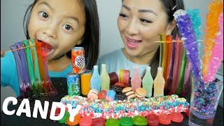 MIX CANDY Party, Nik-L-Lip Wax Bottle, Noodle Jello, Rock Candy & Gummy  Mukbang | N.E Let's Eat