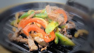 Sizzling Garlic Steak & Black Bean Sauce | Chinese Style Recipe