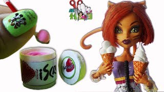 МОРОЖЕНОЕ И ЛОЖКА ДЛЯ КУКОЛ/РОЖОК/Monster High/Light Clay/Muza Rukodeliya ?