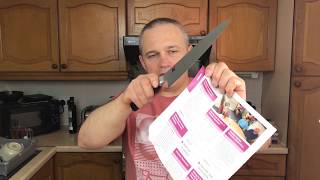 Miyabi knives Kaizen 5000 FCD gyutoh  vs Wusthof Classic Chef's knifes part 1- paper and tomato test