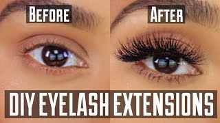 DIY PERMANENT AT HOME EYELASH EXTENSION APPLICATION