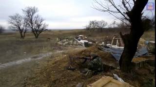 Война видео Украина Донбасс 2015 Бой на позициях ВСУ Battle on UKR positions