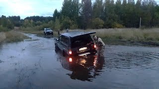 Бешенный X-Trail по грязи на танковой дороге! UAZ Patriot, Terrano, TLC 80, Prado, Carib. OffRoad