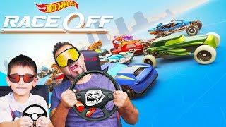 HOT WHEELS ARABA YARIŞI AMA ÇOK ZOR! | EGEMEN KAAN İLE HOT WHEELS RACE OFF OYNUYORUZ!