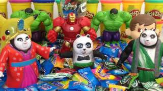 CANDY SURPRISE TOYS Kung Fu Panda,Angry Birds - SLIME with Surprise Toys Pocoyo,Pokemon,Super Heroes