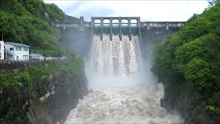 丸山ダム_怒涛の2500m3/s全門放流＠岐阜県八百津町_御嵩町