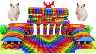 DIY - Build Brandenburg Gate Military Monument With Magnetic Balls (Satisfying) - Magnet Balls