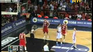 Türkiye 83 - 82 Sırbistan Turkey Serbia Son üç dakika!!!!  FIBA 2010