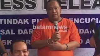 Konferensi pers BNN Bos Narkoba Kaya Raya di Batam
