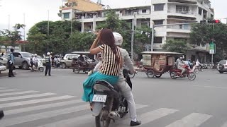 Phnom Penh city from Sisowat High School to Monivong Boulevard and Boeung Kak Road