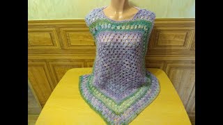 Туника крючком на основе пятиугольника