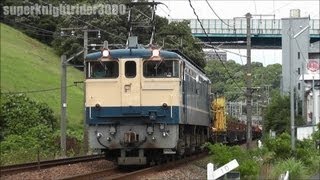 JR西日本 EF65 1124号機 向日町ロンチキ工臨 横川～西広島 2012.7