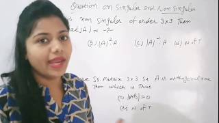 Singular and Non singular  of matrix MCQ tricks