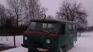 Покатушки на уаз буханка весной по снегу. 8 марта 2015 год.