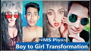 Viral vedio 2020 || boy to girl transformation || tik tok funny video || Crossdresser NMS Piyas