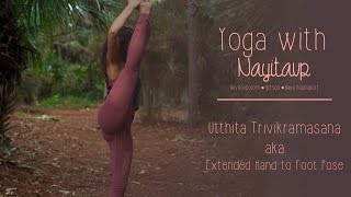 Utthita Trivikramasana aka Extended hand to foot pose