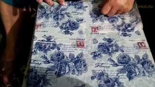 Клеим целую салфетку без складок на густой ПВА
