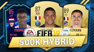 INSANE 500K HYBRID w/ OTW PROMES! FIFA 19 SQUAD BUILDER