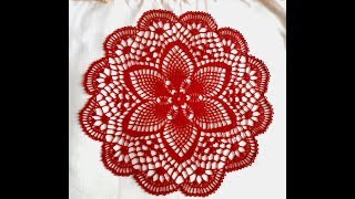 Салфетка крючком "Весенняя"_Часть_2_Doily crochet "Spring"
