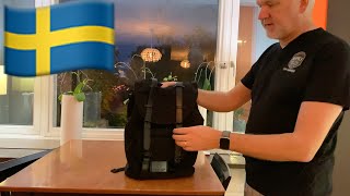 Gaston Luga Classic Black & Black Ryggsäck och Necessären Ärlig unboxing och första titt ??