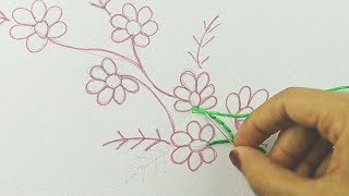 Beautiful beads embroidery flower design, amazing flower embroidery, hand embroidery beads work