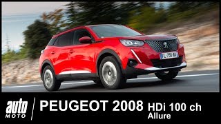 Essai Peugeot 2008 Blue HDi 100 ch Allure : notre avis au volant du diesel