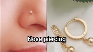 Nose piercing || how to pierce || needle piercing || gun shoot || nose pin