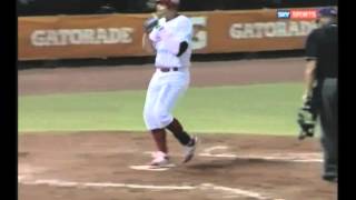 HomeRun de John Lindsey de Diablos Rojos del Mexico 27-04-2014